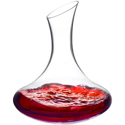 Carafe à vin en cristal sans plomb 1100 ml - Carafe à vin inclinée 37 oz pour aération et décoration de bar