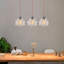 Luminaire suspendu géométrique à 3 lumières pour îlot de cuisine Margolis-1169034129