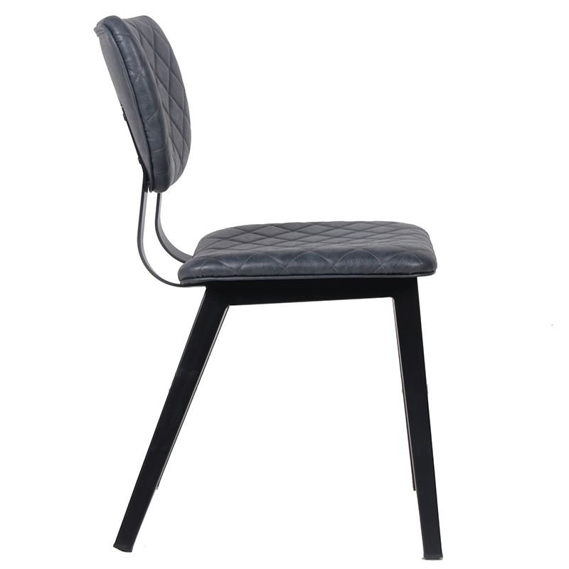 Orick 46.5cm H Upholstered Side Chair in Navy