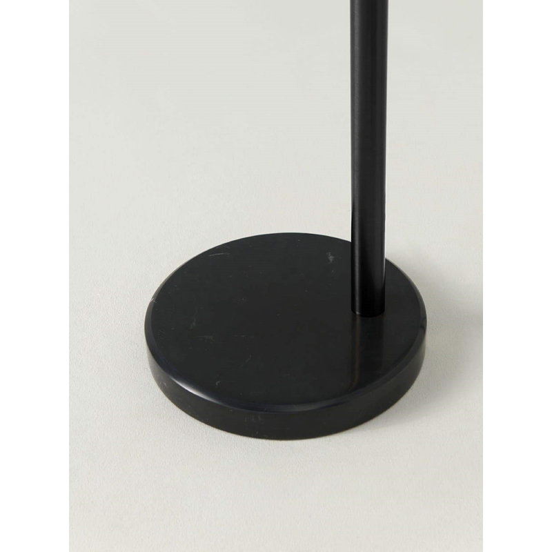 Trilage Black Adjustable 3-Light LED Floor Lamp with Fabric Shades