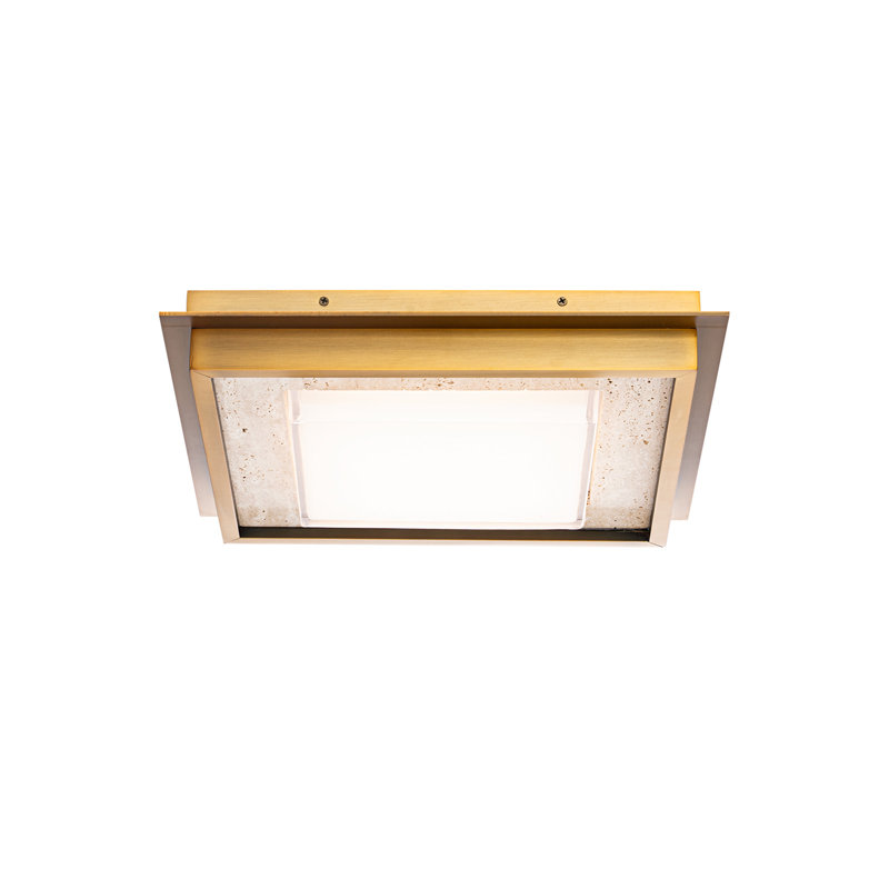 Plafonnier encastré à DEL à intensité variable pour grande tribune avec interrupteur de température de couleur intégré (2 700 K / 3 000 K / 3 500 K / 4 000 K), fabriqué en pierre naturelle et en verre pressé