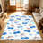 1PC Blue Cherry & Heart Print area rugs for Living Room, Soft and Comfortable, Suitable for all seasons, easy-to-maintain, machine washable Indoor floor mat, Under Table Farmhouse suitable for Dining Table, Bedroom, Kitchen, Entryway, Patio, Home-691561403