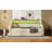 Daybed Frame With Trundle And Two Armrests, Upholstered Daybed With Charging Station And LED Lights-1877249095