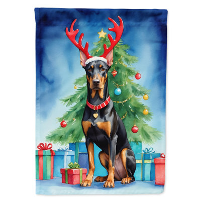 Drapeau de Noël maison de renne
