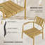 Ensemble chaise monoplace et table basse en polypropylène durable pour une utilisation polyvalente de détente à l'intérieur et à l'extérieur