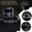 Chaises luxueuses inclinables électriques 5PC à grain supérieur avec charge intelligente et éclairage à DEL RVB dynamique