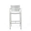 Ensemble de 2 tabourets de bar d'extérieur 29,5 po - Structure en aluminium antirouille argenté, osier durable