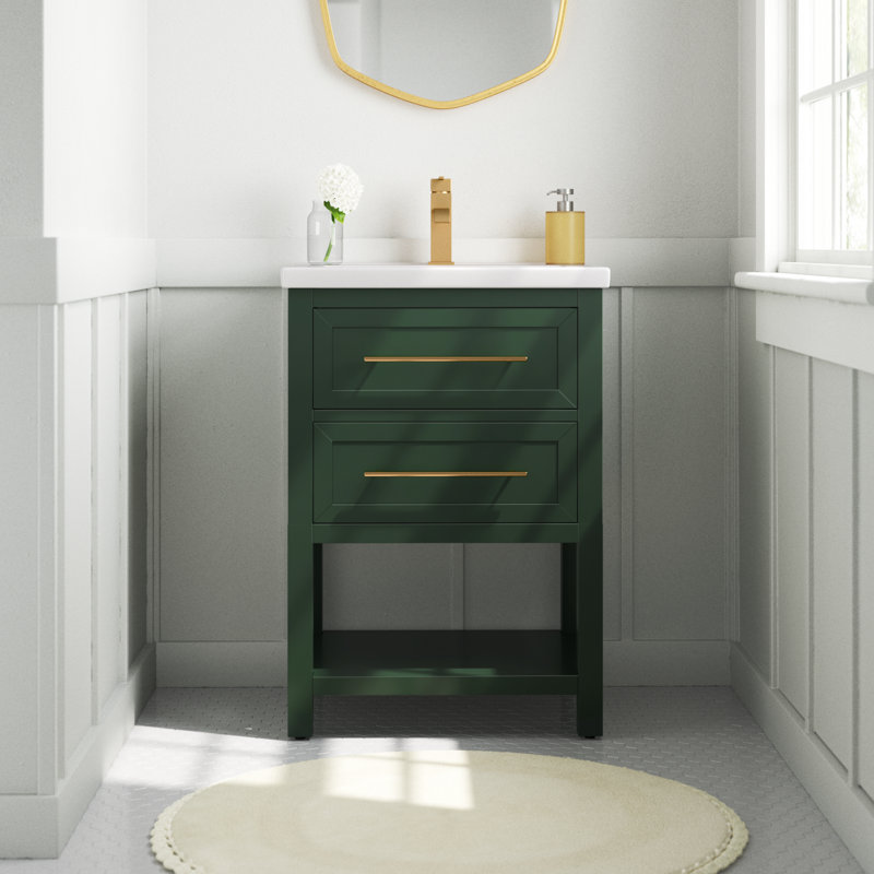 Ensemble de meuble-lavabo simple 24 po Bickley, Vert Muir