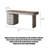 Modern Executive Desk with 3 Drawer Storage Cabinet-1738247034