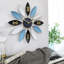 Leaf-Shaped Novelty Large Silent Metal Wall Clock