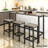 Keiera Modern Design Kitchen Dining Table, Pub Table, Long Dining Table Set with 3 Stools-1480763556-1480763557
