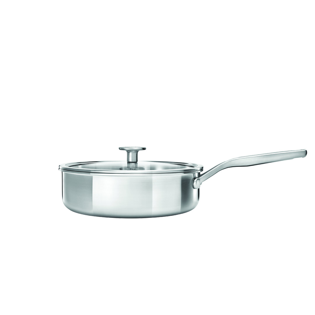 KitchenAid Multi-Ply Stainless Steel Servierpfanne mit Deckel aus Mehrschichtiger Edelstahl, 28cm/3.6 Liter