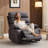 Ergonomic PU Leather Recliner Chair with Massage & Heat, Adjustable Backrest and Footrest, for Adults & Nursery-1502950357