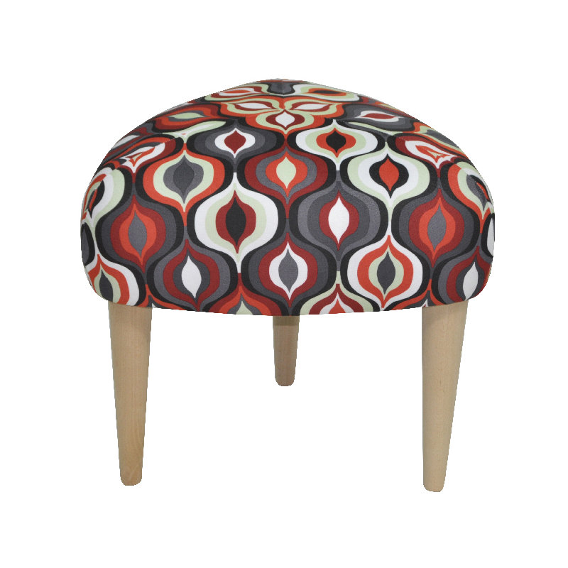 Solid + Manufactured Wood Accent Stool, Red