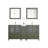 Brescia 72" Double Sink Freestanding Bathroom Vanity with Ceramic Top and Matching Mirrors-107174025