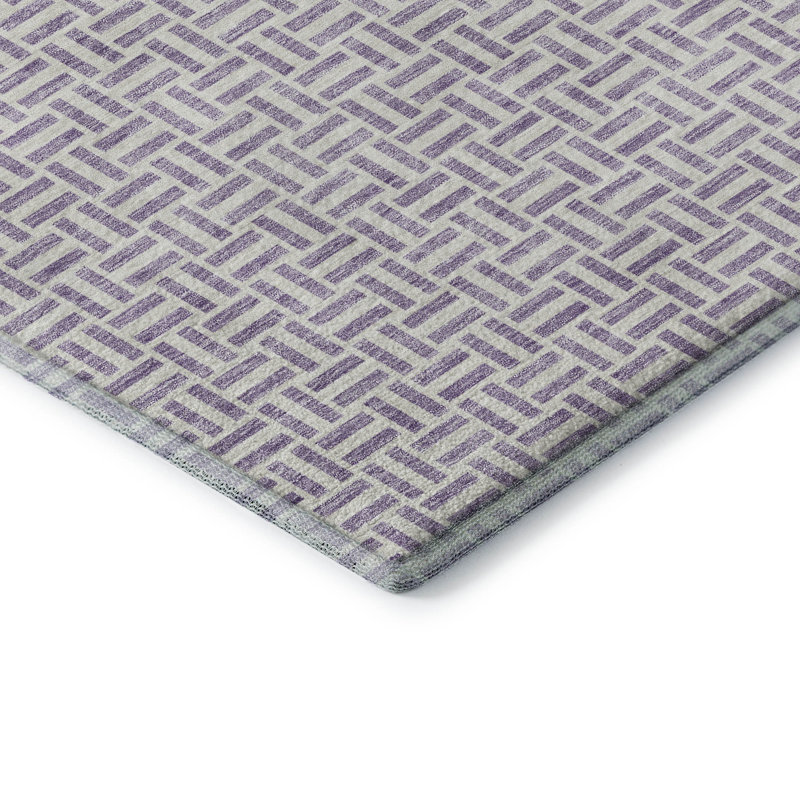 Premium Machine Washable Prisco Lavender Rug, Rectangle 10' x 14'