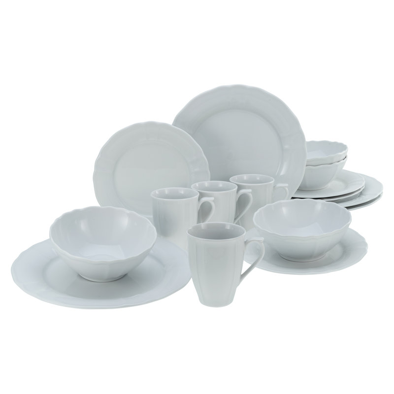 Piece Porcelain China Dinnerware Set - Service for 4