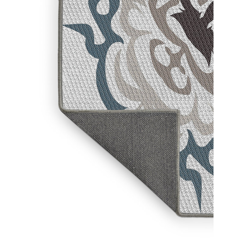 Damask Indoor Rug, Rectangle 5' x 7'