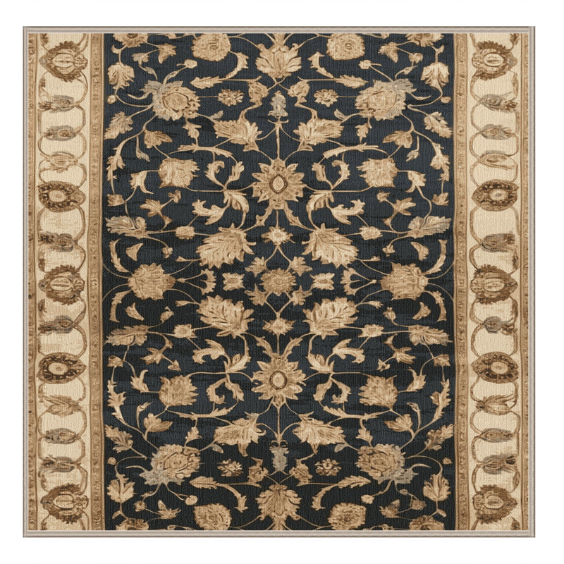 Tapis brun lavable à la machine, Carré 6 pi