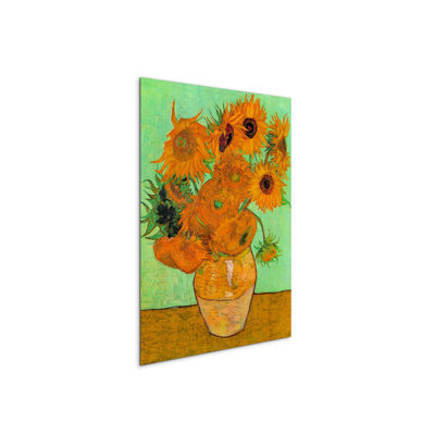 Sunflowers I 77.5cm H x 58cm W MetalArt Materic Aluminum Satin Effect, Frameless Panel, Lightweight Ready to Hang