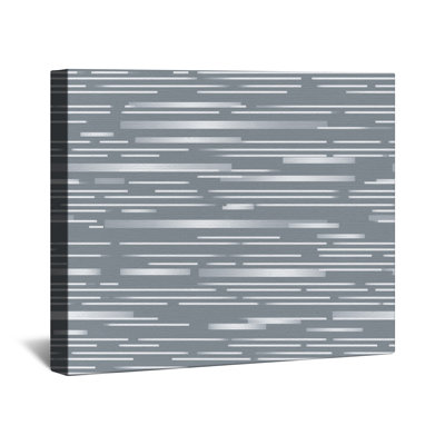 Gray Stripes Canvas  Gallery Wrap - Pattern Wall Decor