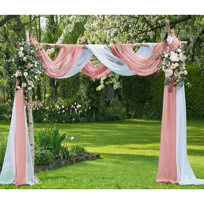 Warm Home Designs Wedding Arch Draping Fabric Bundle For Wedding Ceremony or Wedding Decoration