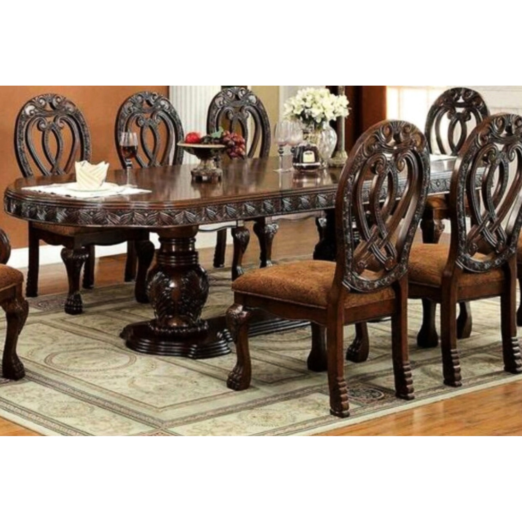 Bloomsbury Market Traditional Intricate Chairs, 2, Cherry Solid Wood ...