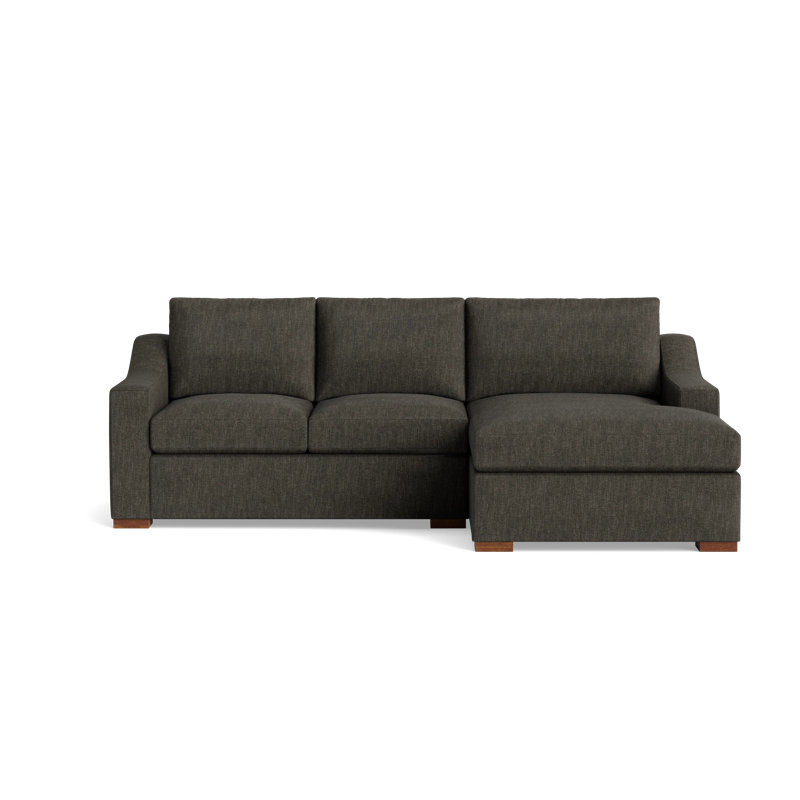 Lucca Chaise Sectional, Right Hand Facing, Performance Weave - Onyx