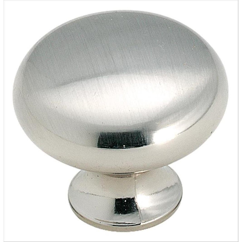 Poignée champignon 1 5/16 po de diamètre, Nickel satiné