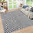 Modern Area Rug, Washable Indoor Carpet with Symmetrical Line Design, Soft Touch & Stain Resistant Floor Cover for Living Room & Bedroom-1727786503-1727786499