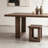 Nut-brown Rectangular Solid Wood Dining table-1992741111-1992741106