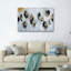 Ensemble de 1 tableau abstrait sur toile représentant des vases-311682087-311682082