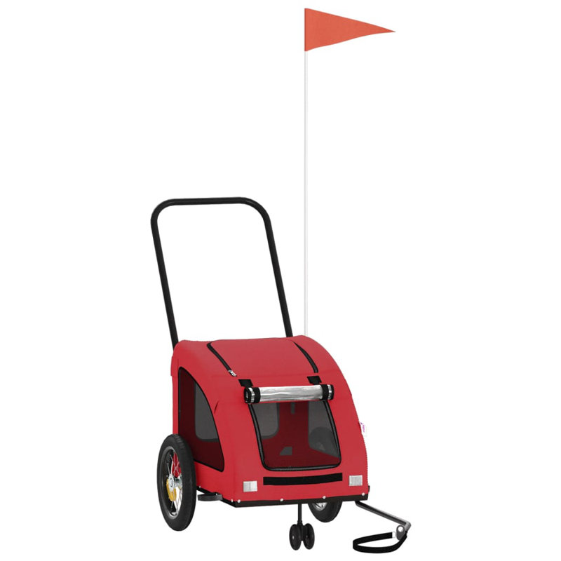 Foldable Pet Bike Trailer, red, 125 x 52 x 53 cm