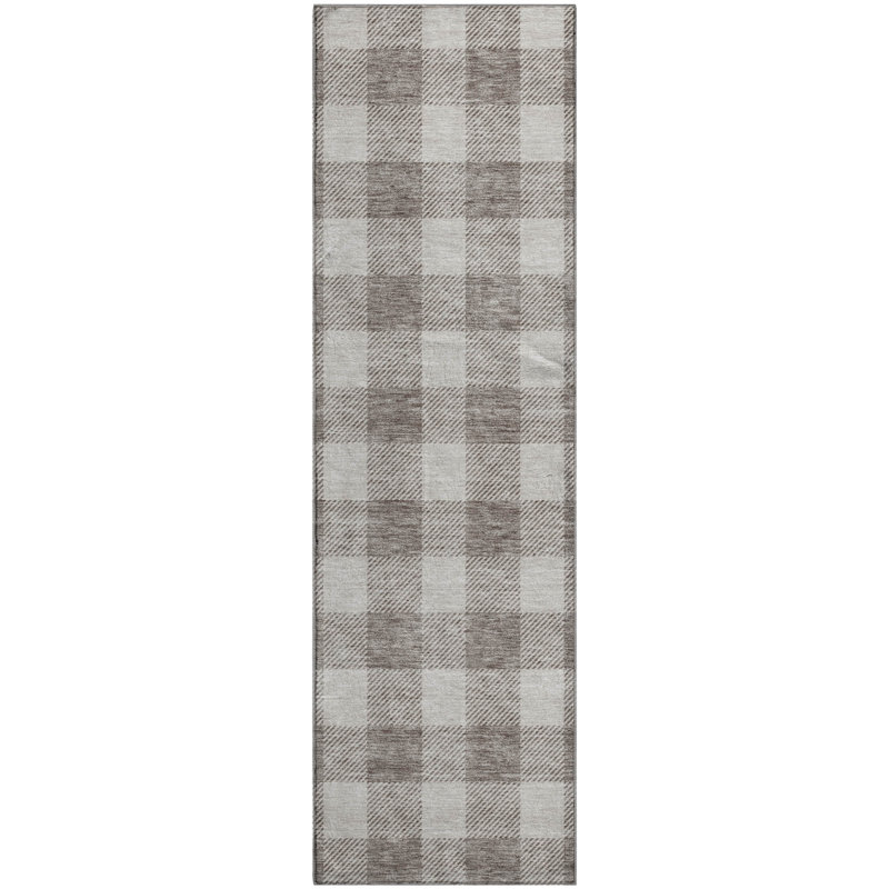 Premium Machine Washable Prisco Taupe Rug, Runner 2'3" x 7'6"