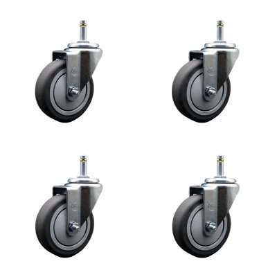 Thermoplastic Swivel Grip Ring Stem Caster