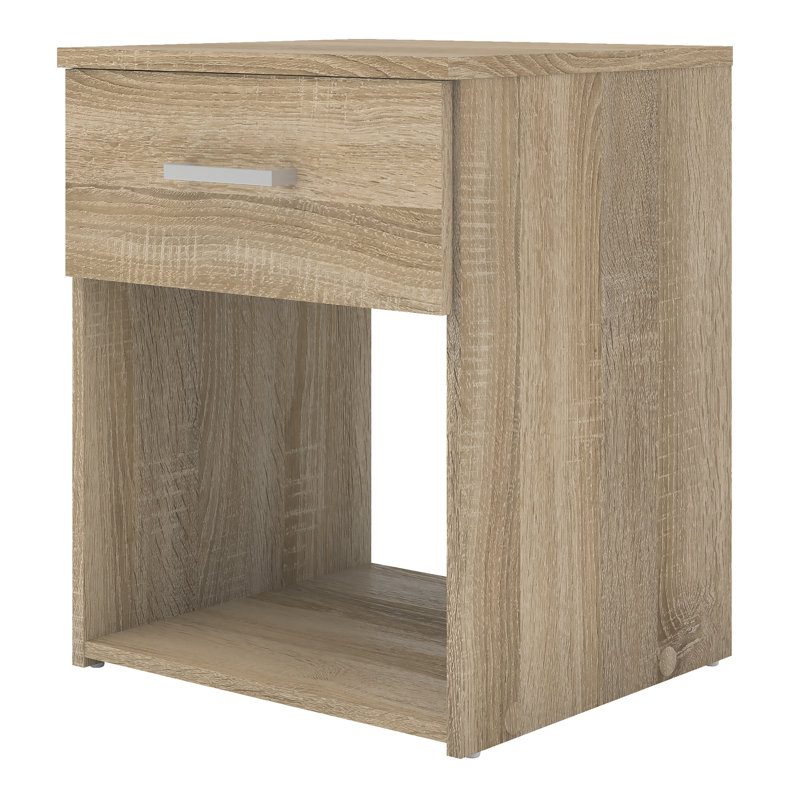 Orval 37.6cm W Manufactured Wood Bedside Table, Oak