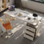 Bureau rectangulaire blanc et doré-120331531-120331529