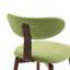 Tabouret de bar pivotant rembourré en mélange de coton avec dossier incurvé-1192748748