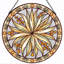 Panneau de vitrail floral Mandala-782053345
