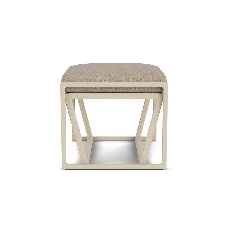 Summit Outdoor Ottoman, Linen, Demo Oatmeal