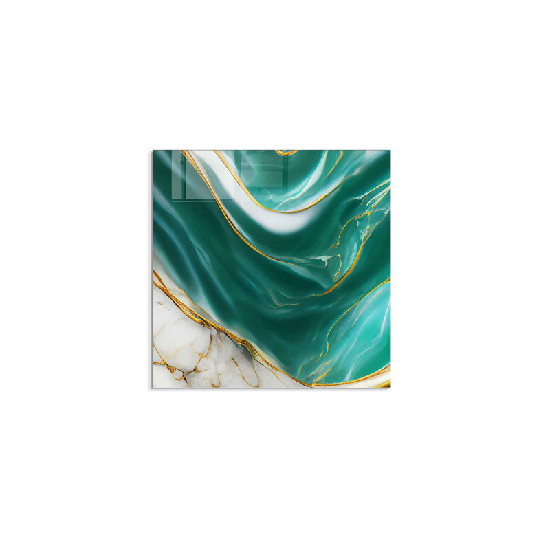 Élégante peinture décorative en verre trempé 23,6 po x 23,6 po | 100% verre trempé, épaisseur: 0,16 pouce | Parfait pour la décoration intérieure, le salon et le bureau | Pièce d'art moderne, durable et élégante