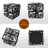 Black And White Foot Stool Square Ottoman Pouf