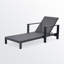 Chaise longue d'extérieur en aluminium 77,8 po avec coussins en oléfine Aden (ensemble de 2)