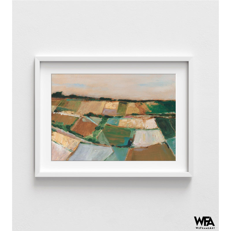 «Pastel Field I» par Ethan Harper, art mural tons pastel, impression de peinture de paysage de tons terreux, impression de peinture horizon, impression de terrain rustique
