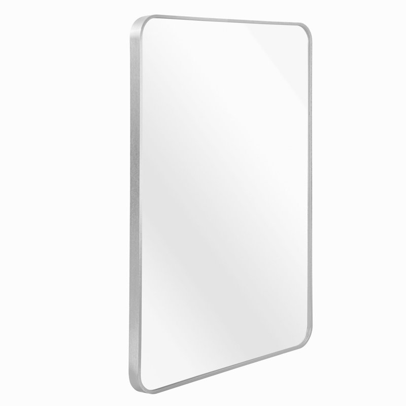 Miroir de salle de bain 30 po x 40 po en métal durable, facile à installer et incassable pour les espaces modernes