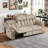 87.4'' Wide Pineapple-Textured Chenille Manual Reclining Sofa With Overstuffed Comfort (Set Of 2)-1866307331