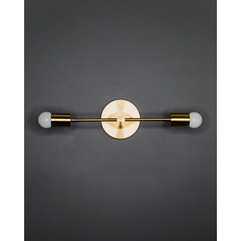 Capehart Armed Sconce, Raw Brass, 5" H x 20" W x 4.75" D
