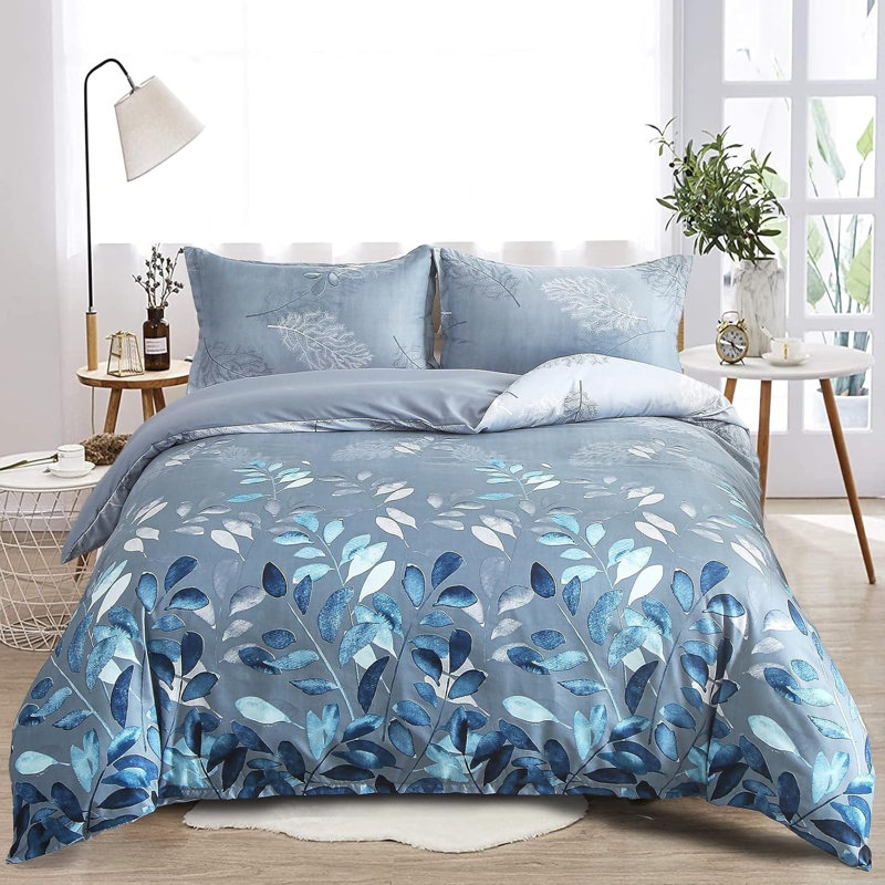 Microfiber / Polyester Striped Duvet Cover Set
