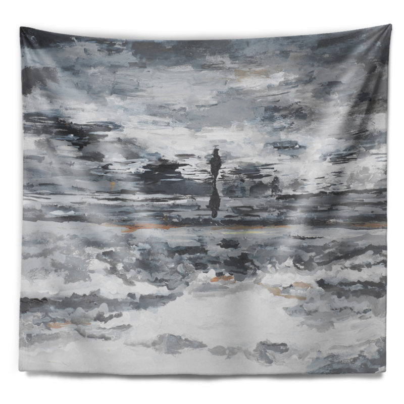 Corwin, cheval qui court à travers une tapisserie aquatique, H 32 po x l 39 po