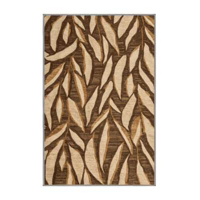 Washable Breadfruit Hawaiian Area Rug